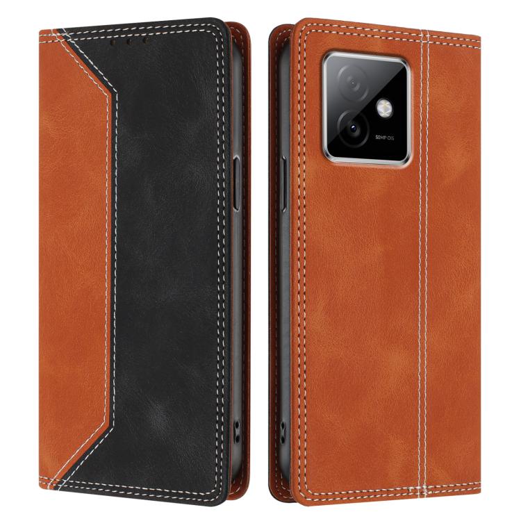 For Honor X60 GT Skin Feel Two-tone RFID Blocking Vegan Leather Phone Case