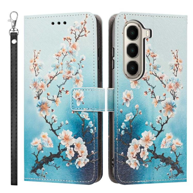 For itel A95 5G Painted Pattern Vegan Leather Phone Case with Strap