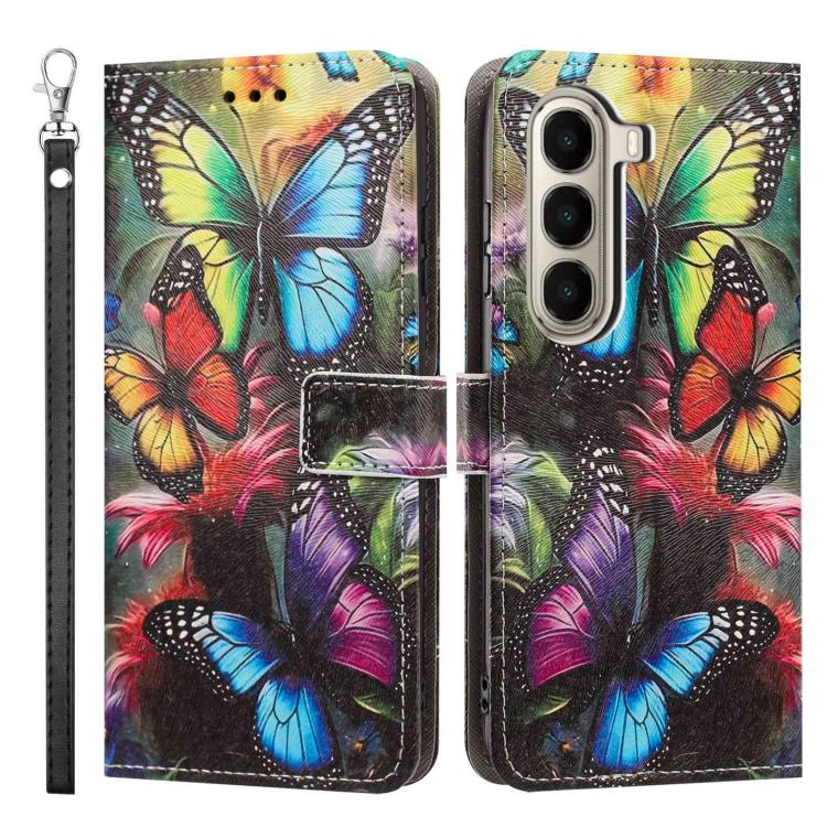 For itel A95 5G Painted Pattern Vegan Leather Phone Case with Strap