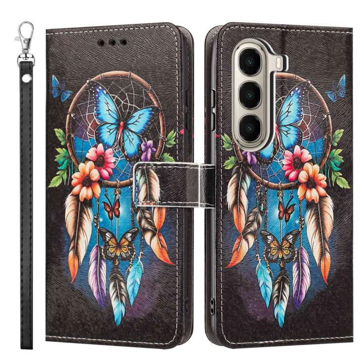 For itel A95 5G Painted Pattern Vegan Leather Phone Case with Strap