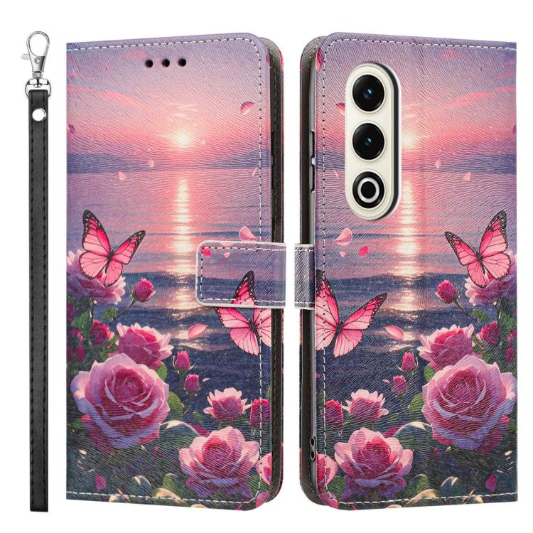 For itel S25 Painted Pattern Vegan Leather Phone Case with Strap
