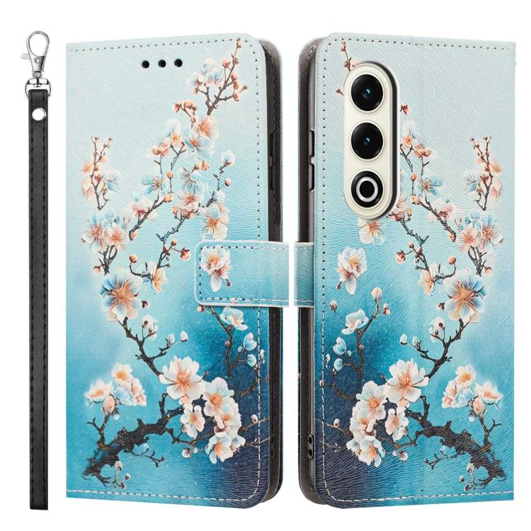 For itel S25 Painted Pattern Vegan Leather Phone Case with Strap