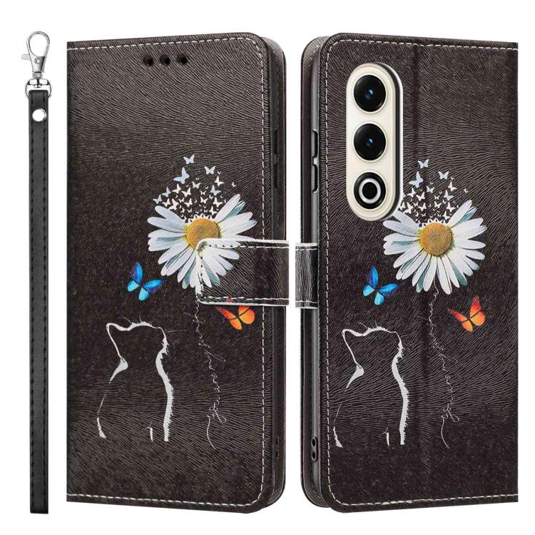 For itel S25 Painted Pattern Vegan Leather Phone Case with Strap