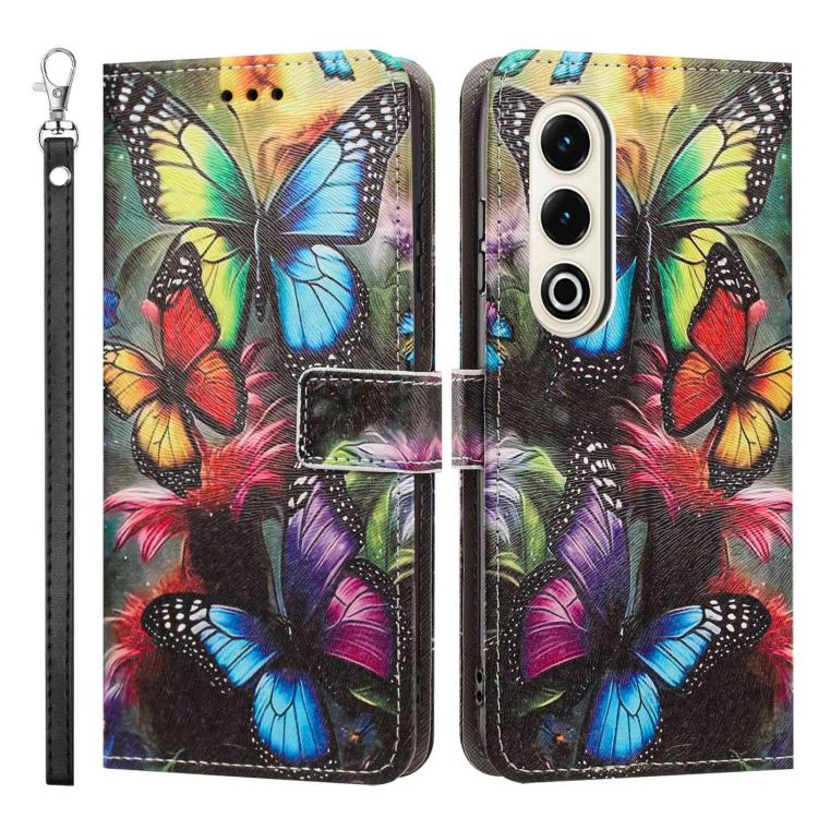 For itel S25 Painted Pattern Vegan Leather Phone Case with Strap