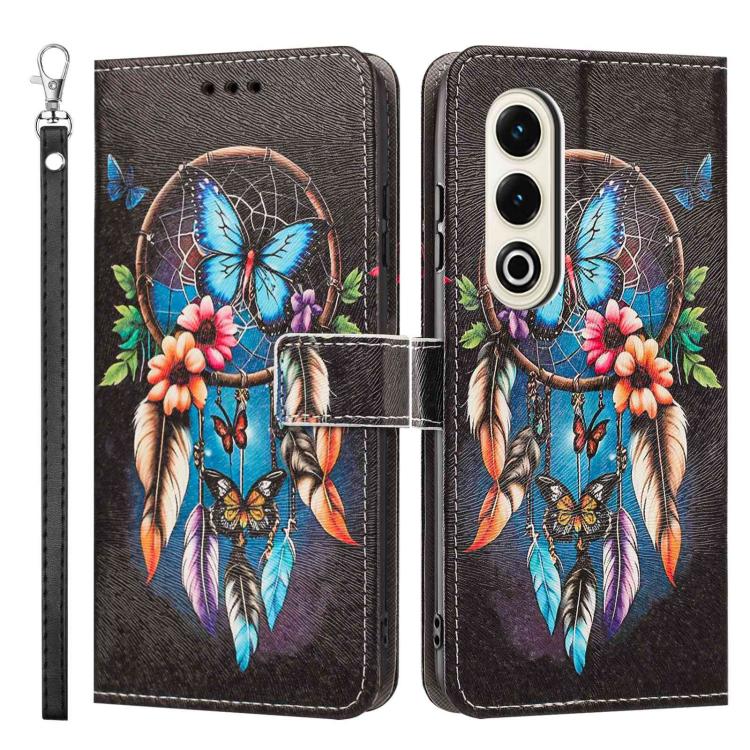 For itel S25 Painted Pattern Vegan Leather Phone Case with Strap