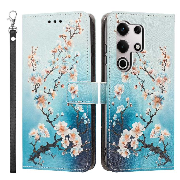 For itel S25 Ultra Painted Pattern Vegan Leather Phone Case with Strap