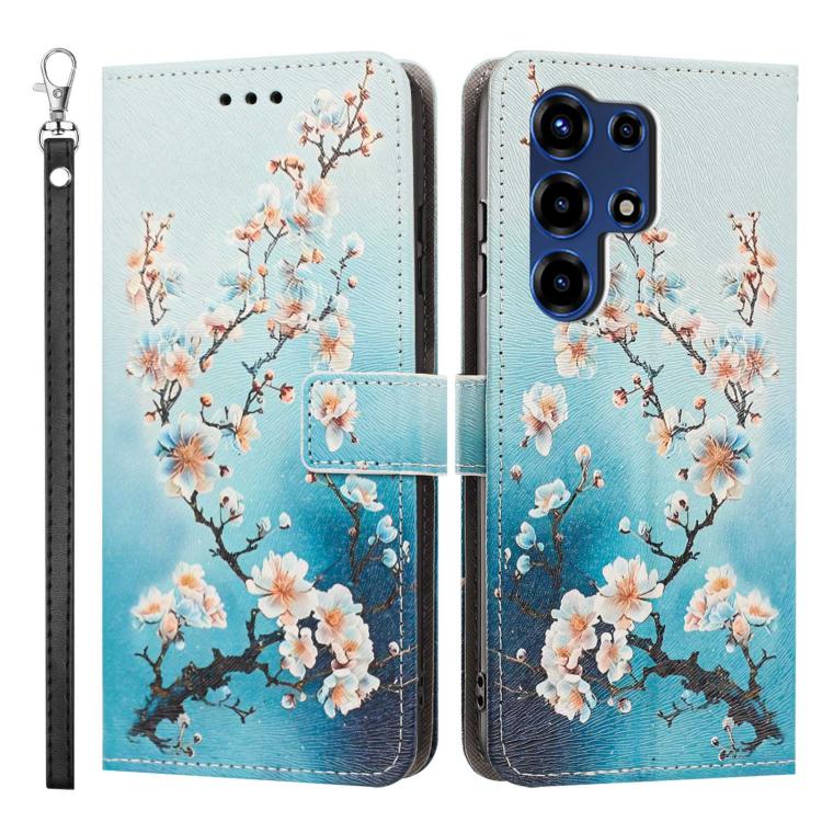 For itel Super 26 Ultra Painted Pattern Vegan Leather Phone Case with Strap