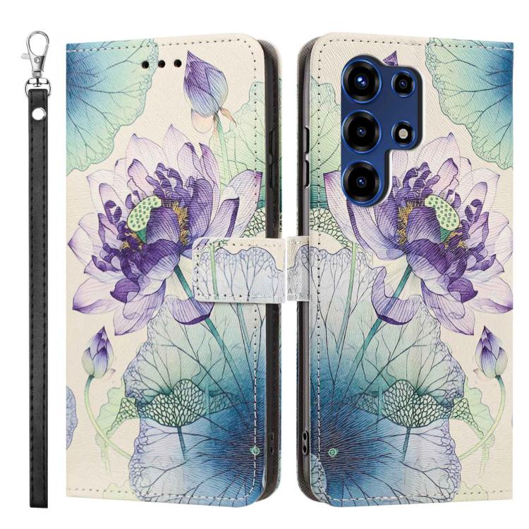 For itel Super 26 Ultra Painted Pattern Vegan Leather Phone Case with Strap
