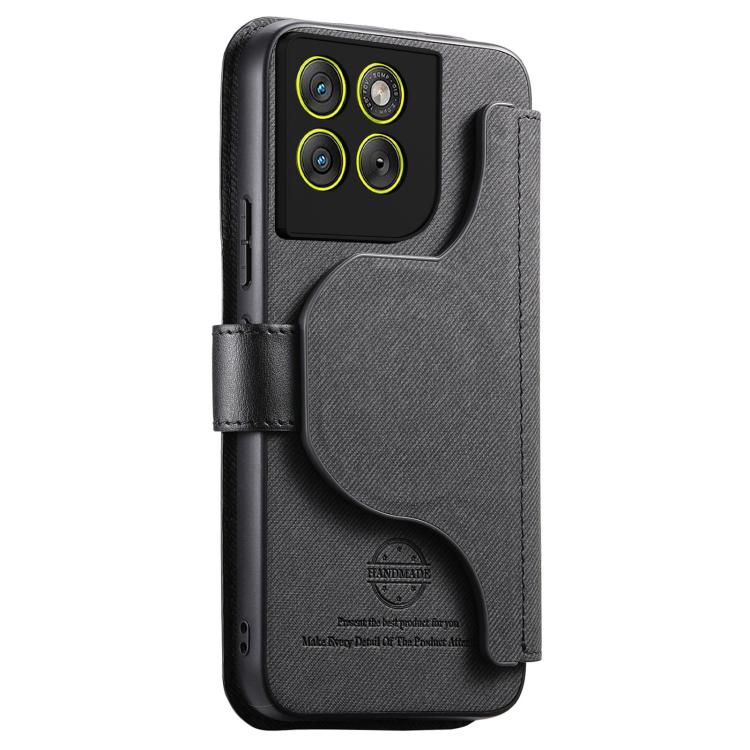 For Motorola Edge 70 5G Twill Fabric MagSafe RFID Anti-theft Zipper Wallet Leather Phone Case