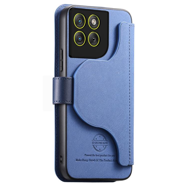 For Motorola Edge 70 5G Twill Fabric MagSafe RFID Anti-theft Zipper Wallet Leather Phone Case