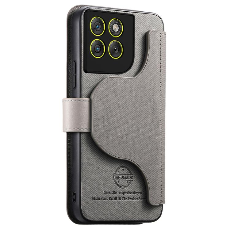 For Motorola Edge 70 5G Twill Fabric MagSafe RFID Anti-theft Zipper Wallet Leather Phone Case