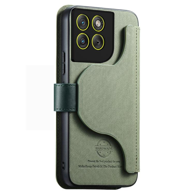 For Motorola Edge 70 5G Twill Fabric MagSafe RFID Anti-theft Zipper Wallet Leather Phone Case