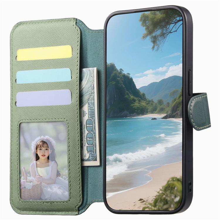For Motorola Edge 70 5G Twill Fabric MagSafe RFID Anti-theft Zipper Wallet Leather Phone Case