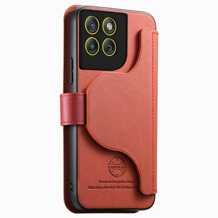 For Motorola Edge 70 5G Twill Fabric MagSafe RFID Anti-theft Zipper Wallet Leather Phone Case