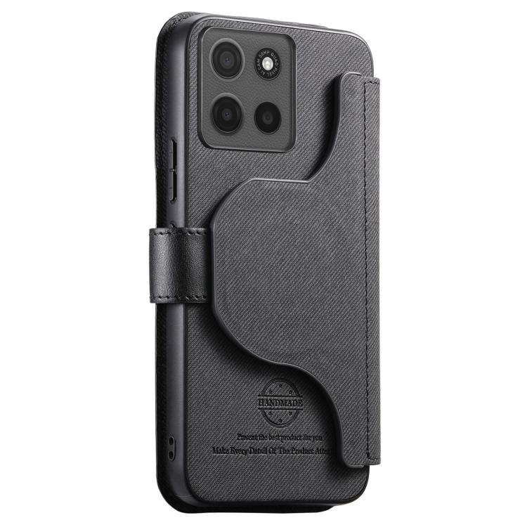 For Motorola Moto G Stylus 5G 2025 Twill Fabric MagSafe RFID Anti-theft Zipper Wallet Leather Phone Case