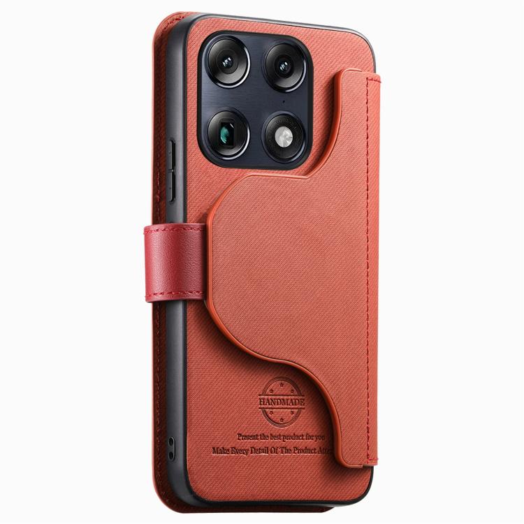 For Motorola Moto X70 Air Pro 5G Twill Fabric MagSafe RFID Anti-theft Zipper Wallet Leather Phone Case