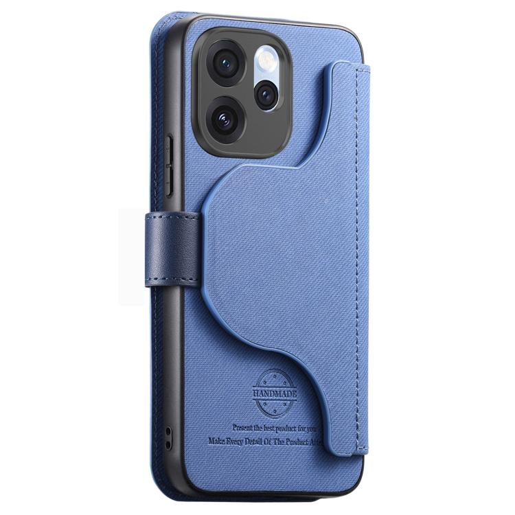 For OPPO Reno15 F 5G Global Twill Fabric MagSafe RFID Anti-theft Zipper Wallet Leather Phone Case