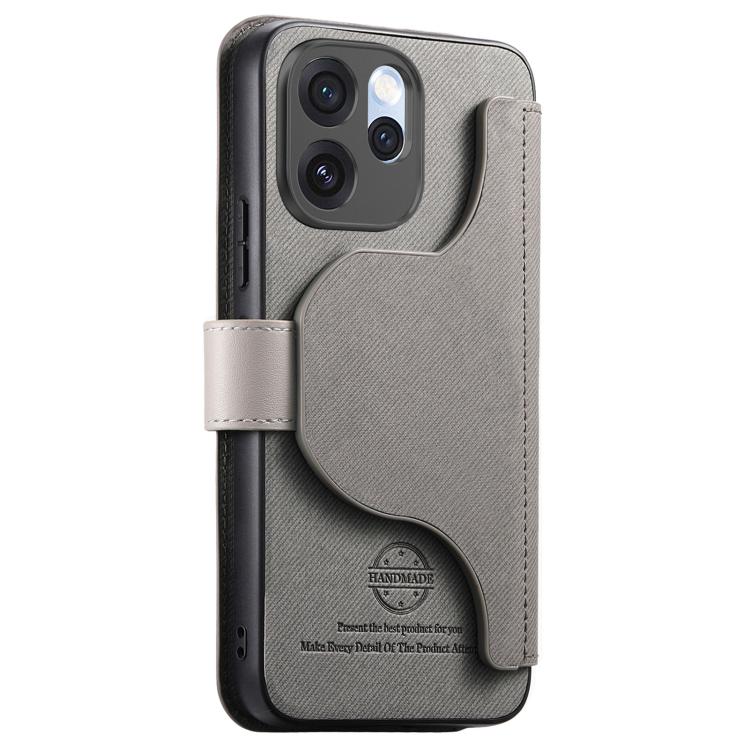 For OPPO Reno15 F 5G Global Twill Fabric MagSafe RFID Anti-theft Zipper Wallet Leather Phone Case
