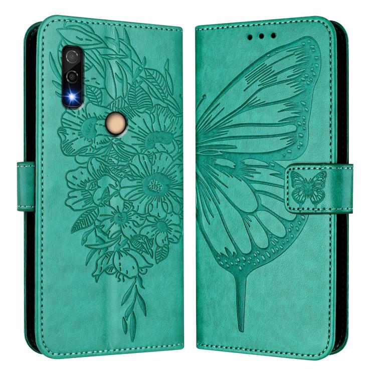 For Fujitsu Arrows We3 Embossed Butterfly Leather Phone Case