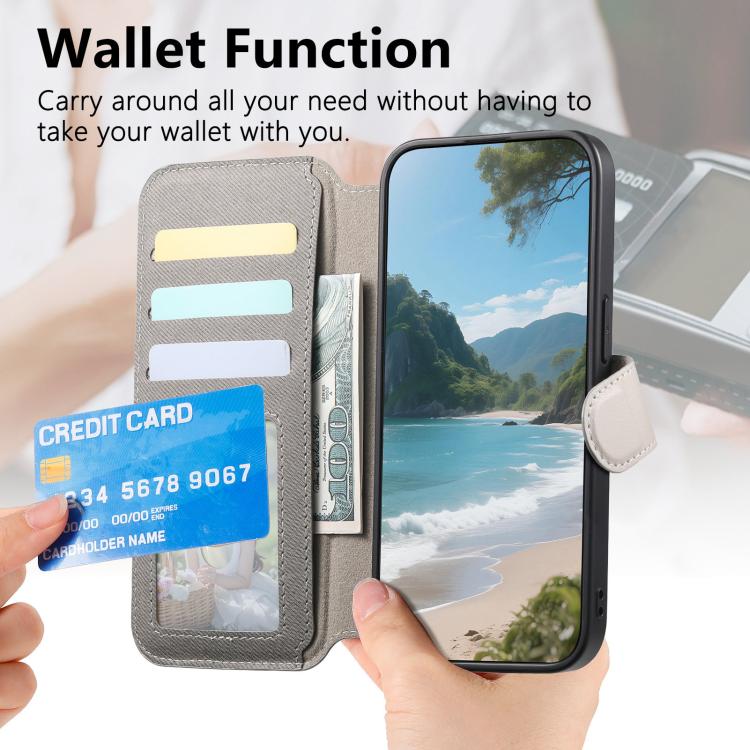 For OnePlus 13R Twill Fabric MagSafe RFID Anti-theft Zipper Wallet Leather Phone Case