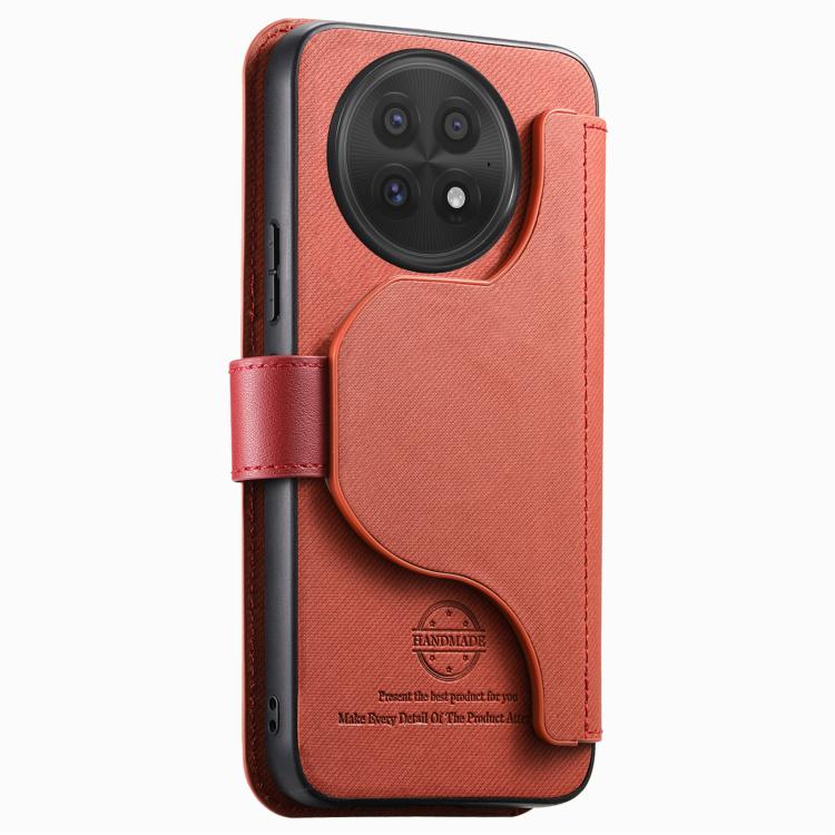 For OnePlus 13R Twill Fabric MagSafe RFID Anti-theft Zipper Wallet Leather Phone Case