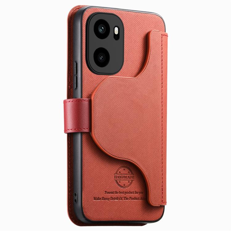For OnePlus Ace 6 / 6T Twill Fabric MagSafe RFID Anti-theft Zipper Wallet Leather Phone Case