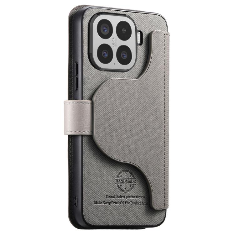 For Xiaomi 15 Twill Fabric MagSafe RFID Anti-theft Zipper Wallet Leather Phone Case