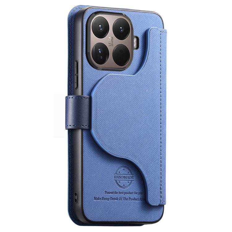 For Xiaomi 15T Pro 5G Twill Fabric MagSafe RFID Anti-theft Zipper Wallet Leather Phone Case
