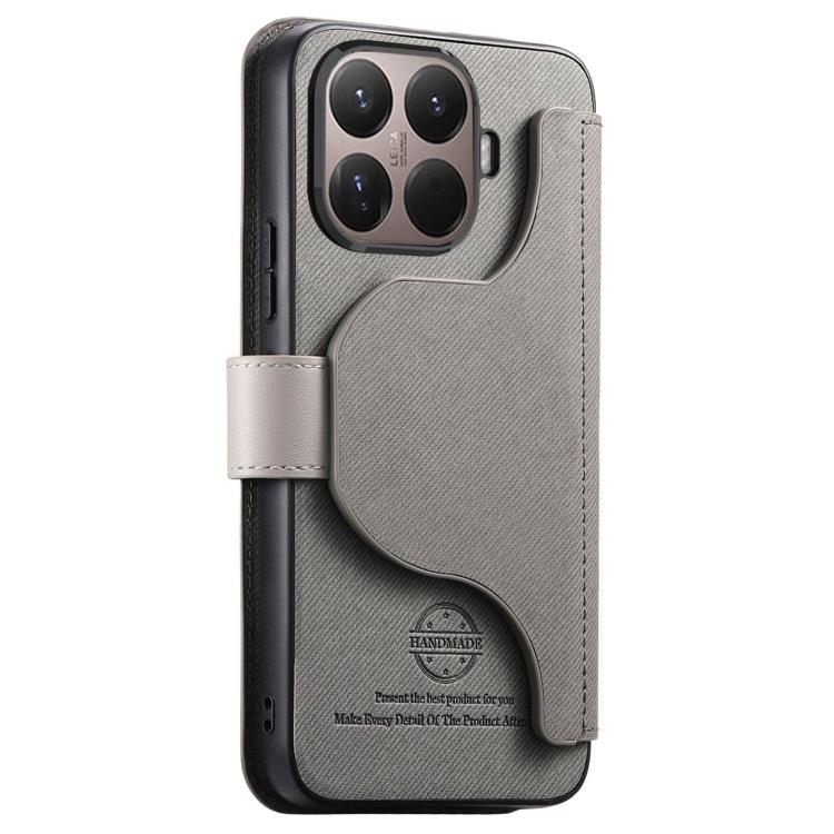 For Xiaomi 15T Pro 5G Twill Fabric MagSafe RFID Anti-theft Zipper Wallet Leather Phone Case