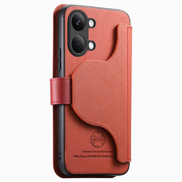 For Redmi Turbo 5 Max / Poco X8 Pro Max Twill Fabric MagSafe RFID Anti-theft Zipper Wallet Leather Phone Case