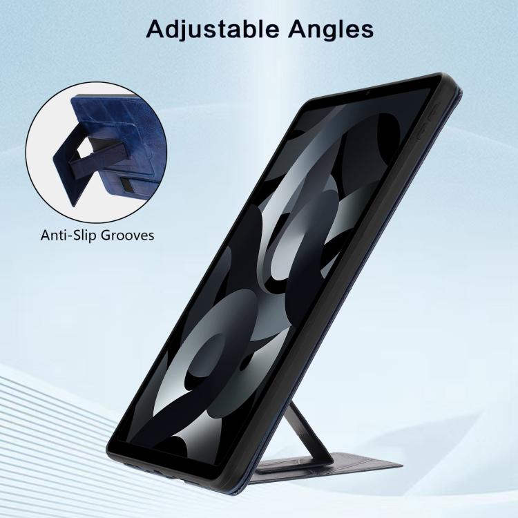 For iPad 2025 / 2022 Wristband Retro Vegan Leather Back Tablet Case with Holder
