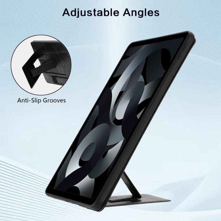 For iPad 2025 / 2022 Wristband Retro Vegan Leather Back Tablet Case with Holder