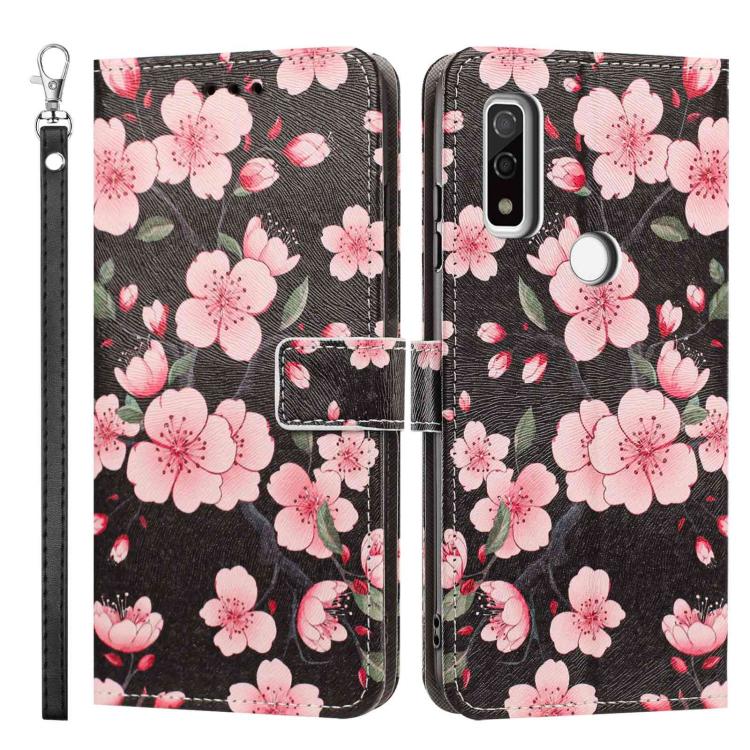For Fujitsu Arrows WE/F 51B/BZ03 -WE Fcg01 Painted Pattern Vegan Leather Phone Case with Strap