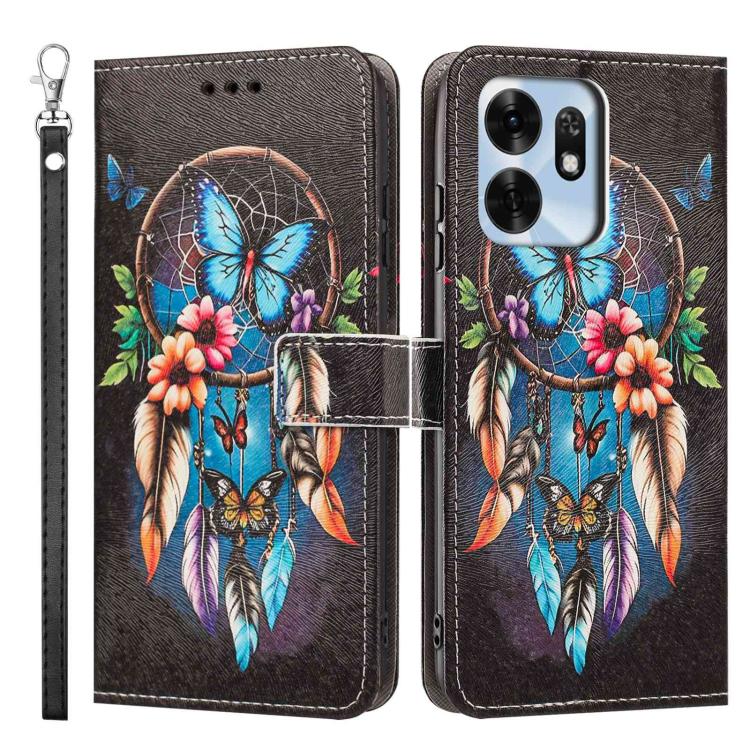 For Honor X6d 5G Painted Pattern Vegan Leather Phone Case with Strap