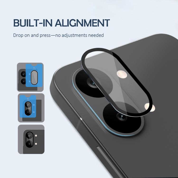 For Redmi Turbo 5 Max 5G LeReach TF Series Invisible Edition HD Wear-Resistant Camera Lens Glass Film - Black