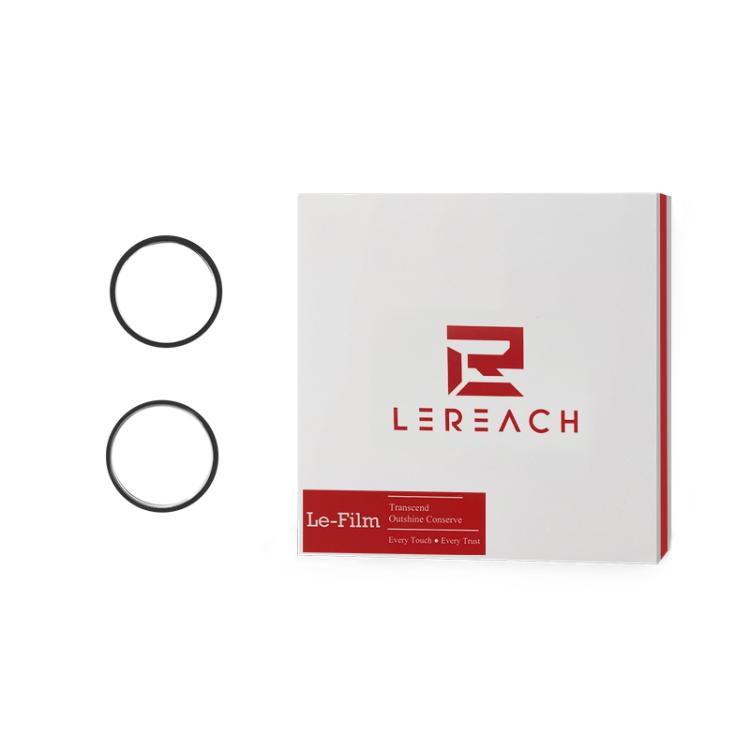 For Redmi Turbo 5 5G 2pcs/Set LeReach TF Series Invisible Edition HD Wear-Resistant Camera Lens Glass Film - Black