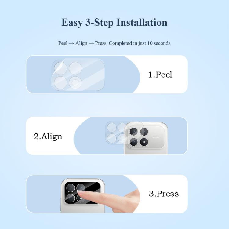 For Redmi K90 / Poco F8 Pro 5G LeReach TF Series 3D Full Coverage Version HD Wear-Resistant Camera Lens Glass Film