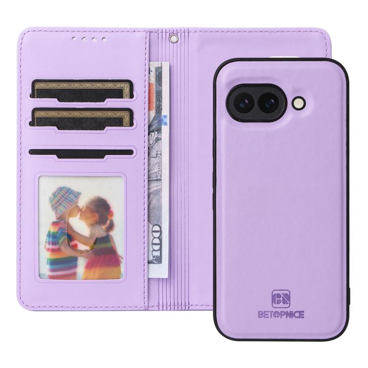 For Google Pixel 9a BETOPNICE BN-005 2 in 1 Detachable Imitate Genuine Leather Phone Case