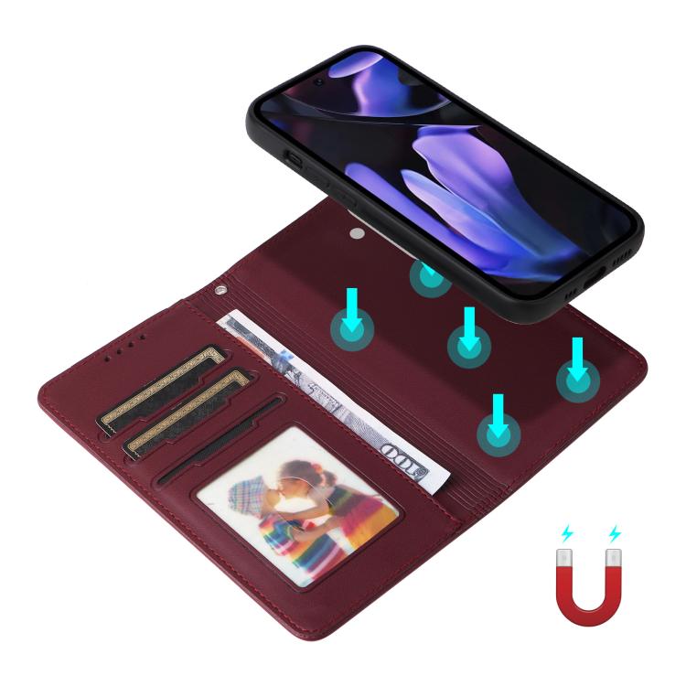 For Google Pixel 9a BETOPNICE BN-005 2 in 1 Detachable Imitate Genuine Leather Phone Case