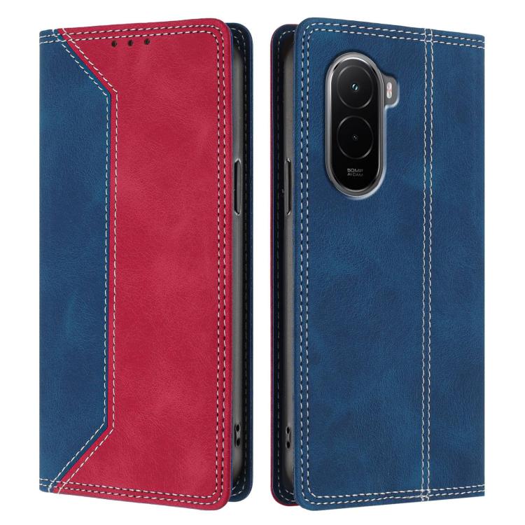For Xiaomi Poco M7 4G 171mm Skin Feel Two-tone RFID Blocking Vegan Leather Phone Case