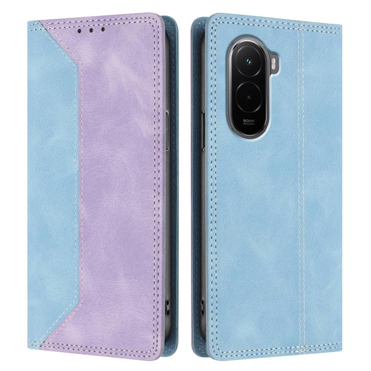 For Xiaomi Poco M7 4G 171mm Skin Feel Two-tone RFID Blocking Vegan Leather Phone Case