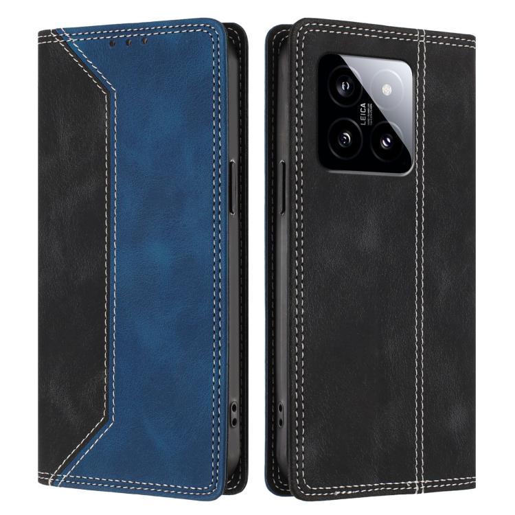 For Xiaomi 14 Skin Feel Two-tone RFID Blocking Vegan Leather Phone Case