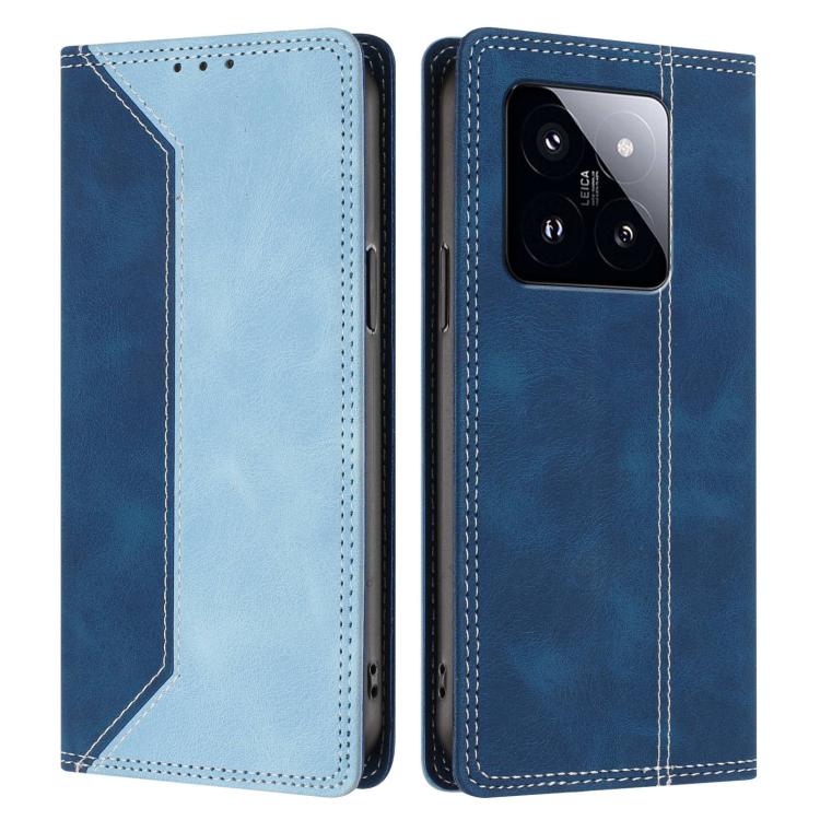 For Xiaomi 14 Pro Skin Feel Two-tone RFID Blocking Vegan Leather Phone Case