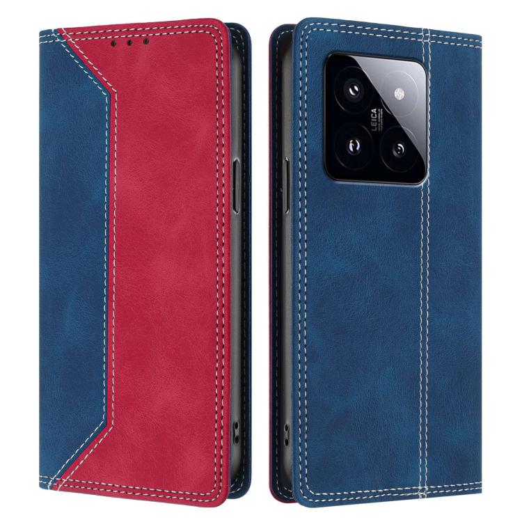 For Xiaomi 14 Pro Skin Feel Two-tone RFID Blocking Vegan Leather Phone Case
