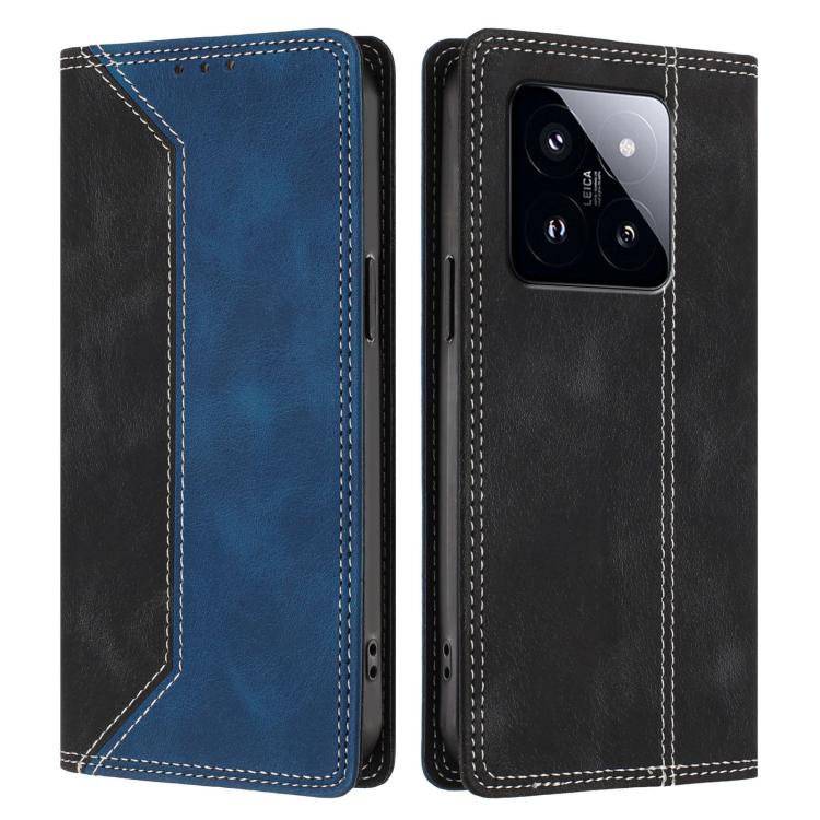 For Xiaomi 14 Pro Skin Feel Two-tone RFID Blocking Vegan Leather Phone Case