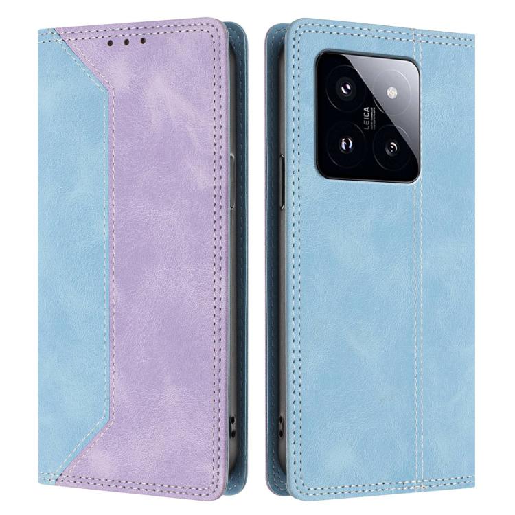 For Xiaomi 14 Pro Skin Feel Two-tone RFID Blocking Vegan Leather Phone Case