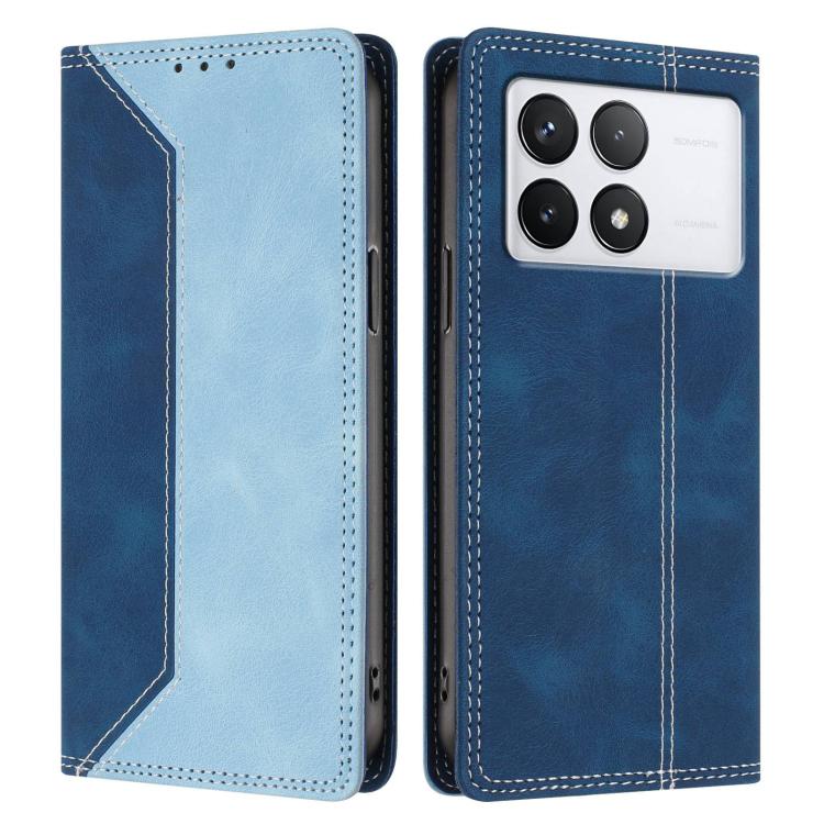 For Xiaomi 14T Skin Feel Two-tone RFID Blocking Vegan Leather Phone Case