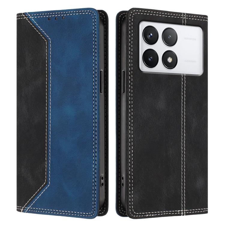 For Xiaomi 14T Skin Feel Two-tone RFID Blocking Vegan Leather Phone Case