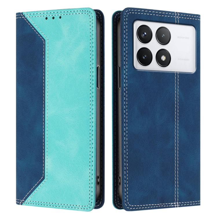 For Xiaomi 14T Pro Skin Feel Two-tone RFID Blocking Vegan Leather Phone Case