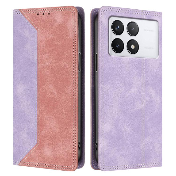For Xiaomi 14T Pro Skin Feel Two-tone RFID Blocking Vegan Leather Phone Case